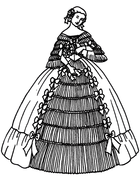 Victorian Lady coloring page image
