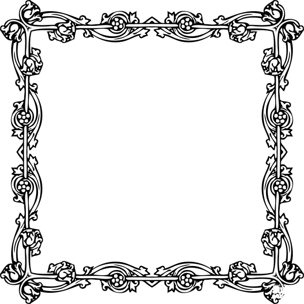 Victorian Style Frame coloring page image