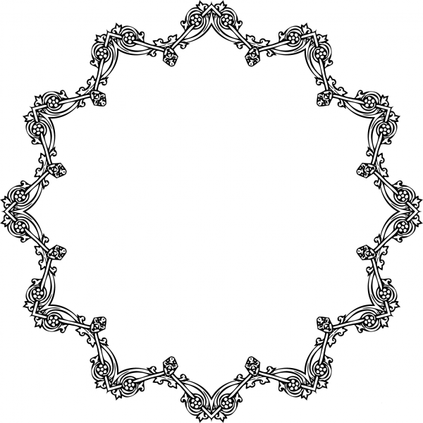 Victorian Style Frame coloring page image