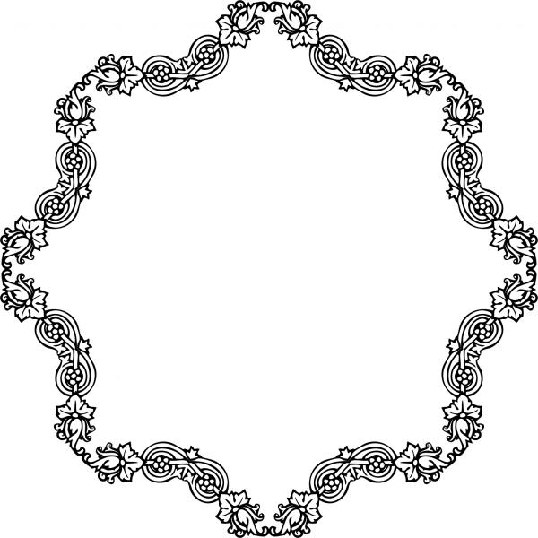 Victorian Style Frame coloring page image