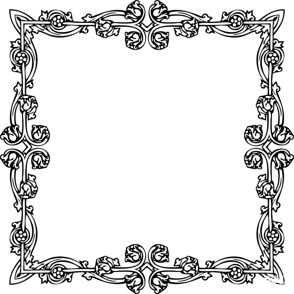 Victorian Style Frame coloring page image