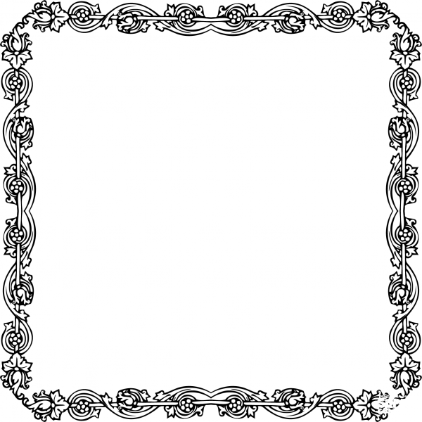 Victorian Style Frame coloring page image