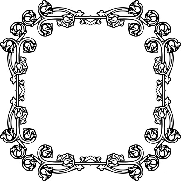 Victorian Style Frame coloring page image