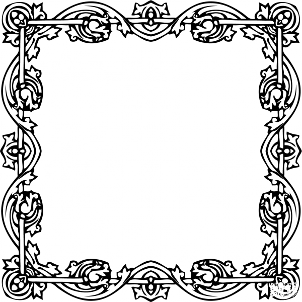 Victorian Style Frame coloring page image
