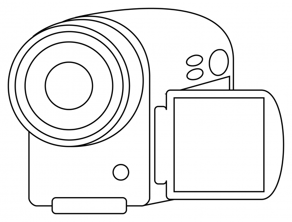 Video Camera coloring page image