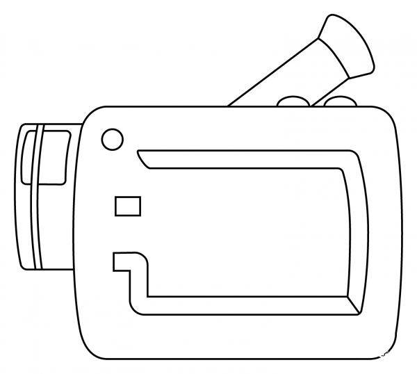 Video Camera Emoji coloring page image