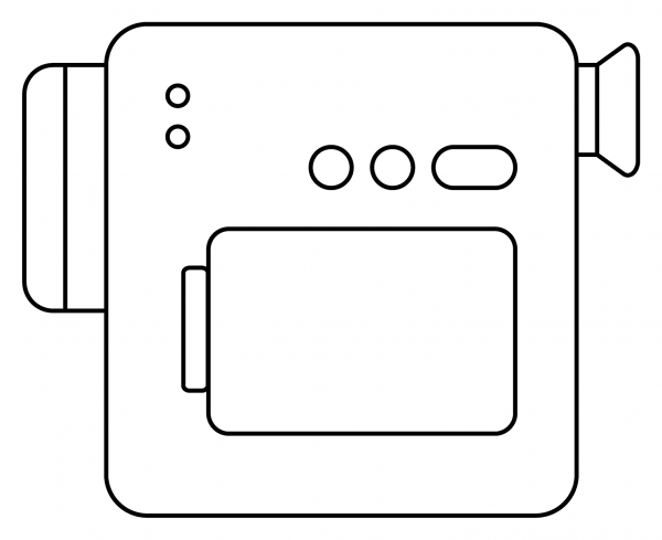 Video Camera Emoji coloring page image