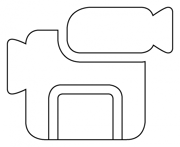 Video Camera Emoji coloring page image