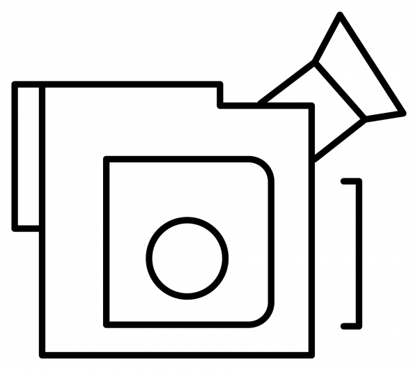 Video Camera Emoji coloring page image