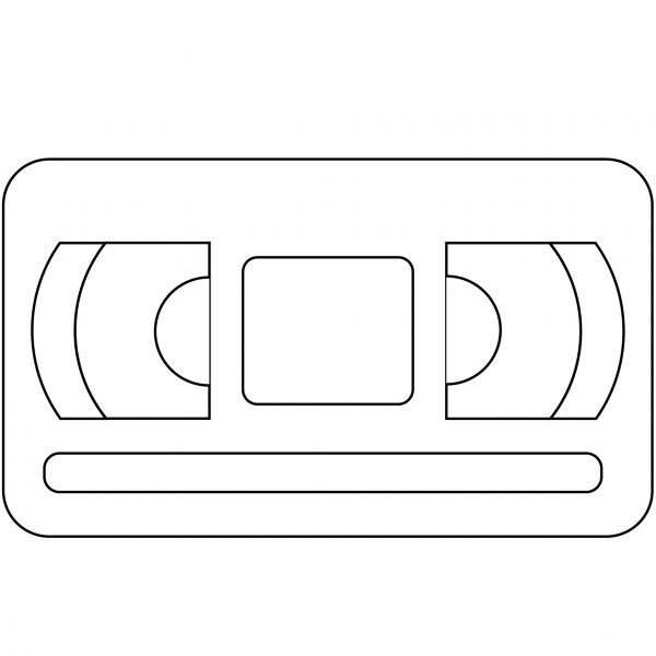 Video Casette Emoji coloring page image