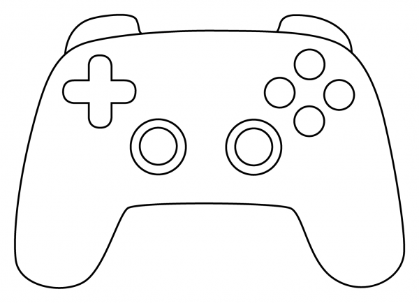 Video Game Emoji coloring page image