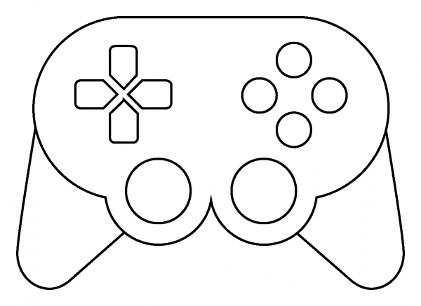 Video Game Emoji coloring page image