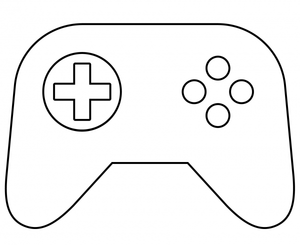 Video Game Emoji coloring page image