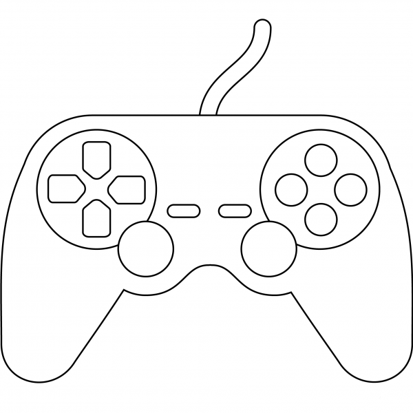 Video Game Emoji coloring page image