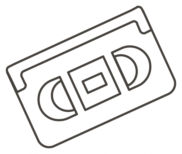 Videocassette coloring page image