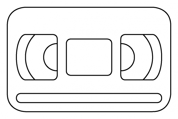 Videocassette Emoji coloring page image