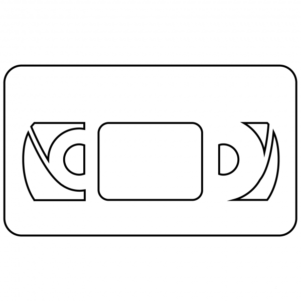 Videocassette Emoji coloring page image