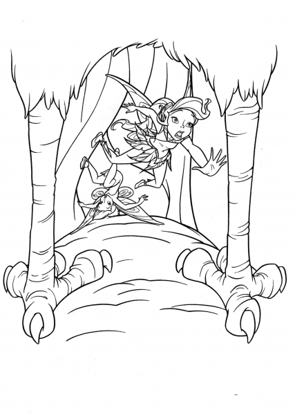 Vidia Is In The Danger  coloring page image