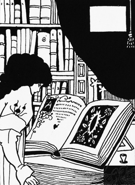 Vignette by Aubrey Beardsley 3 coloring page image