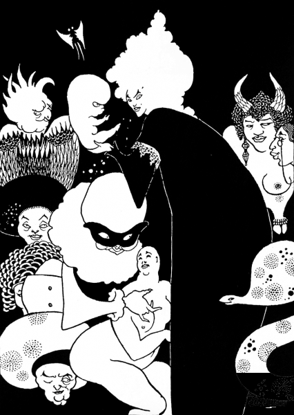 Vignette by Aubrey Beardsley coloring page image