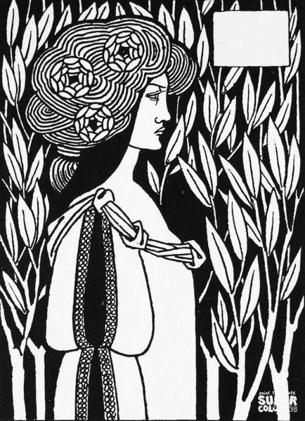 Vignette from Le Morte d’Arthur 13 coloring page image