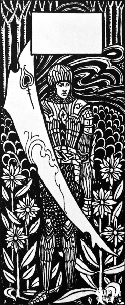 Vignette from Le Morte d’Arthur  20 coloring page image