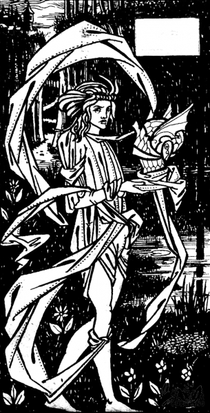 Vignette from Le Morte d’Arthur 21 coloring page image