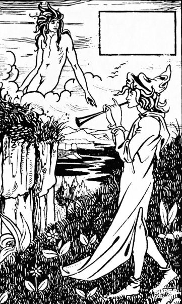 Vignette from Le Morte d’Arthur 4 coloring page image