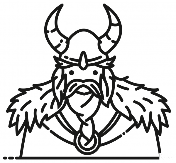 Viking coloring page image