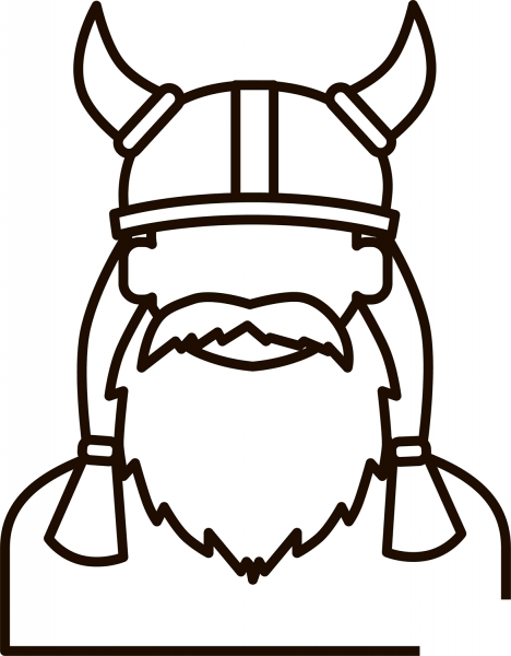 Viking coloring page image