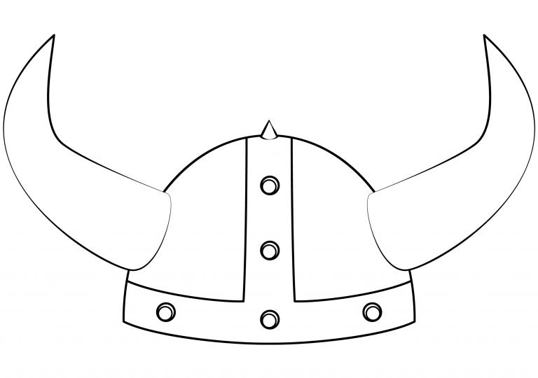 Viking Helmet Coloring Page ColouringPages