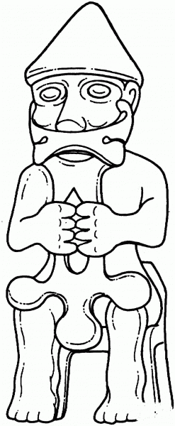 Viking Statuette  coloring page image