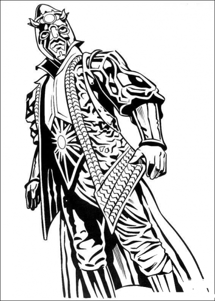 Villain coloring page image