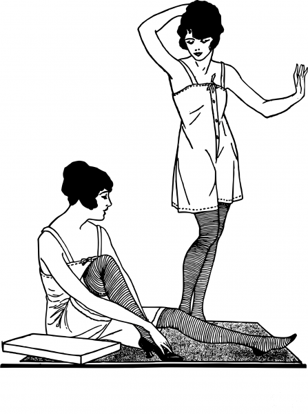 Vintage 1920S Underwear coloring page image