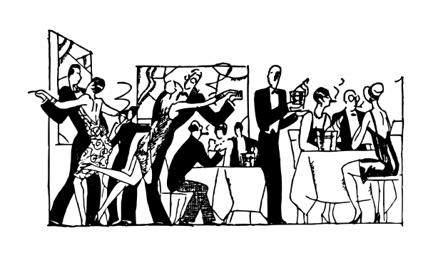 Vintage 1930S Night Club coloring page image