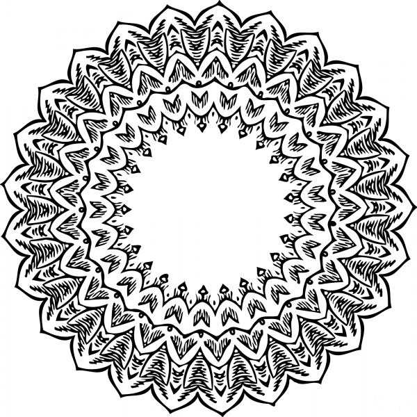 Vintage Abstract Design coloring page image