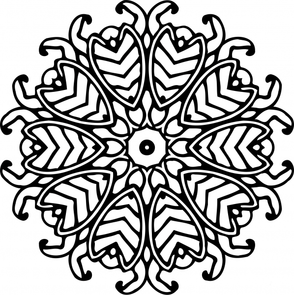 Vintage Abstract Design coloring page image