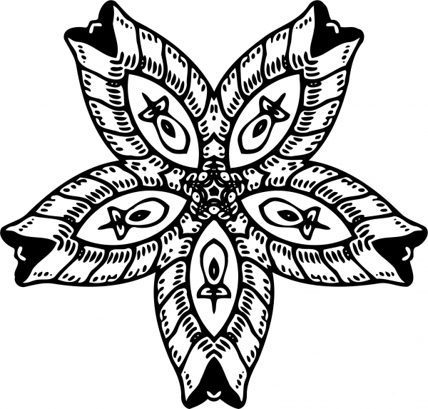 Vintage Abstract Design coloring page image