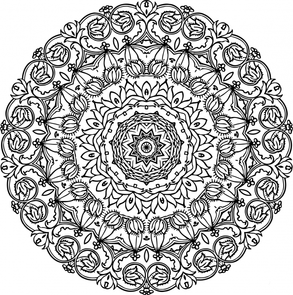 Vintage Abstract Design coloring page image