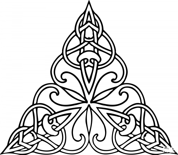 Vintage Abstract Design coloring page image