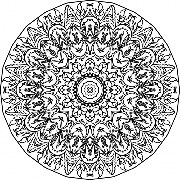 Vintage Abstract Design coloring page image