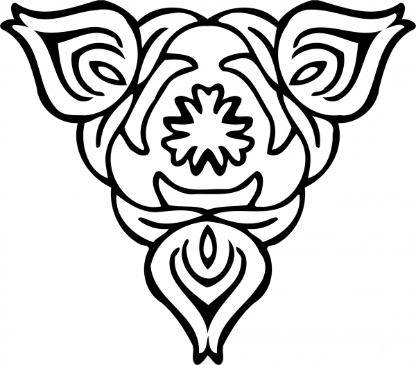 Vintage Abstract Design coloring page image