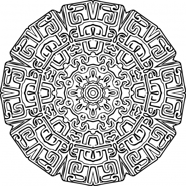 Vintage Abstract Design coloring page image