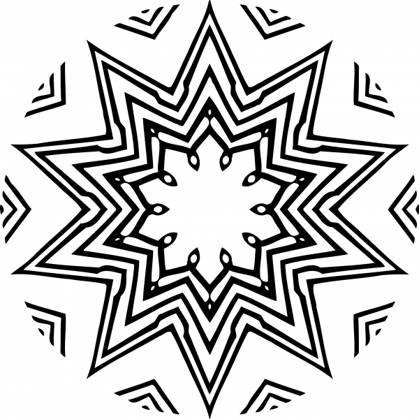 Vintage Abstract Design coloring page image