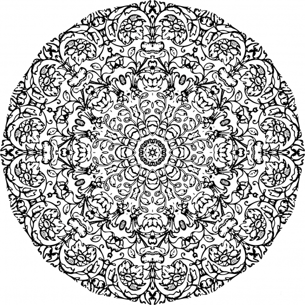 Vintage Abstract Design coloring page image