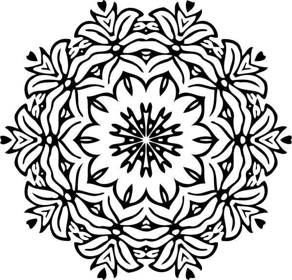 Vintage Abstract Design coloring page image