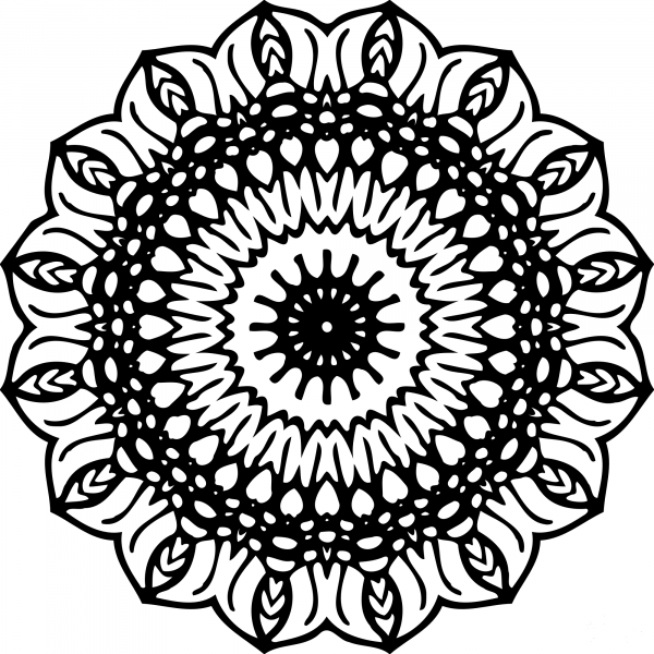 Vintage Abstract Design coloring page image