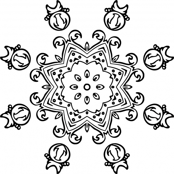 Vintage Abstract Design coloring page image