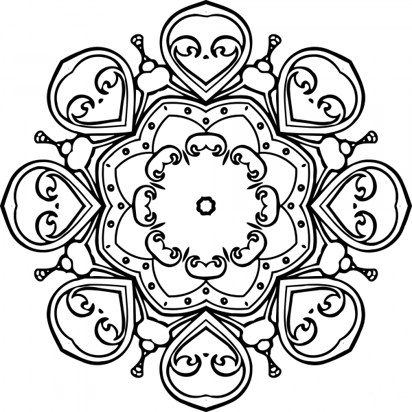 Vintage Abstract Design coloring page image
