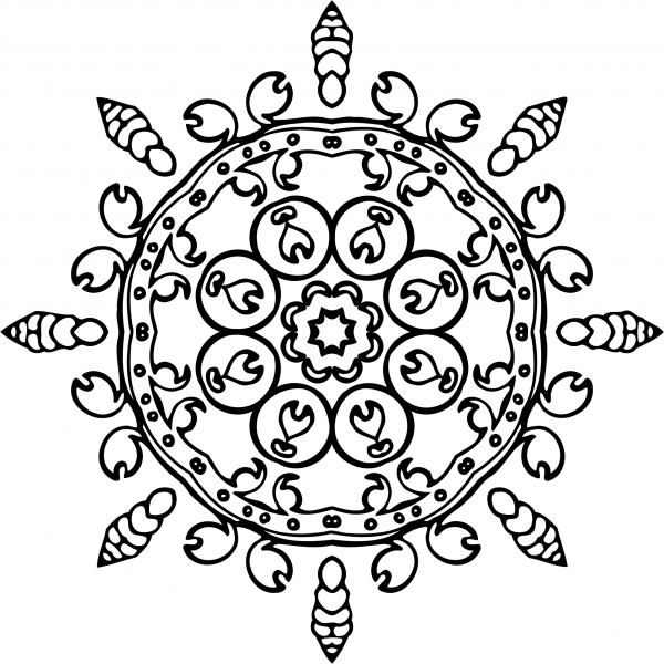 Vintage Abstract Design coloring page image